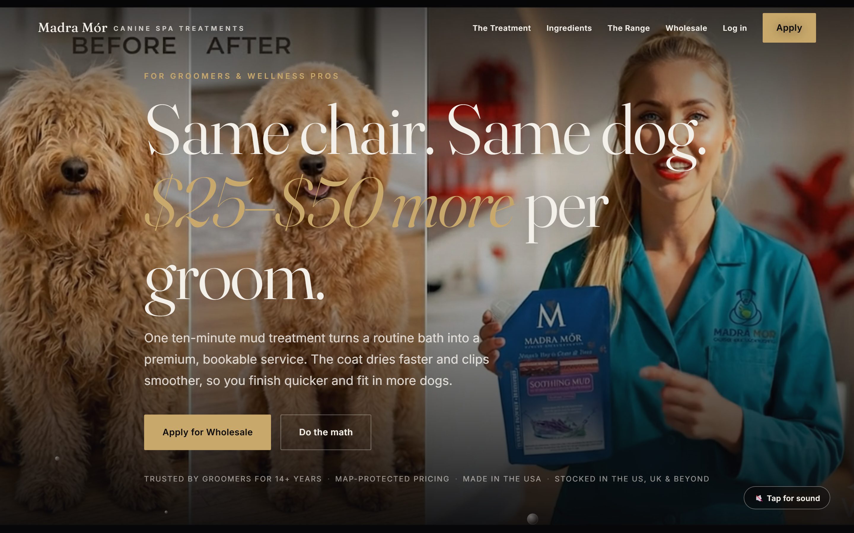 Madra M&oacute;r — wholesale dog-spa brand & site for professional groomers